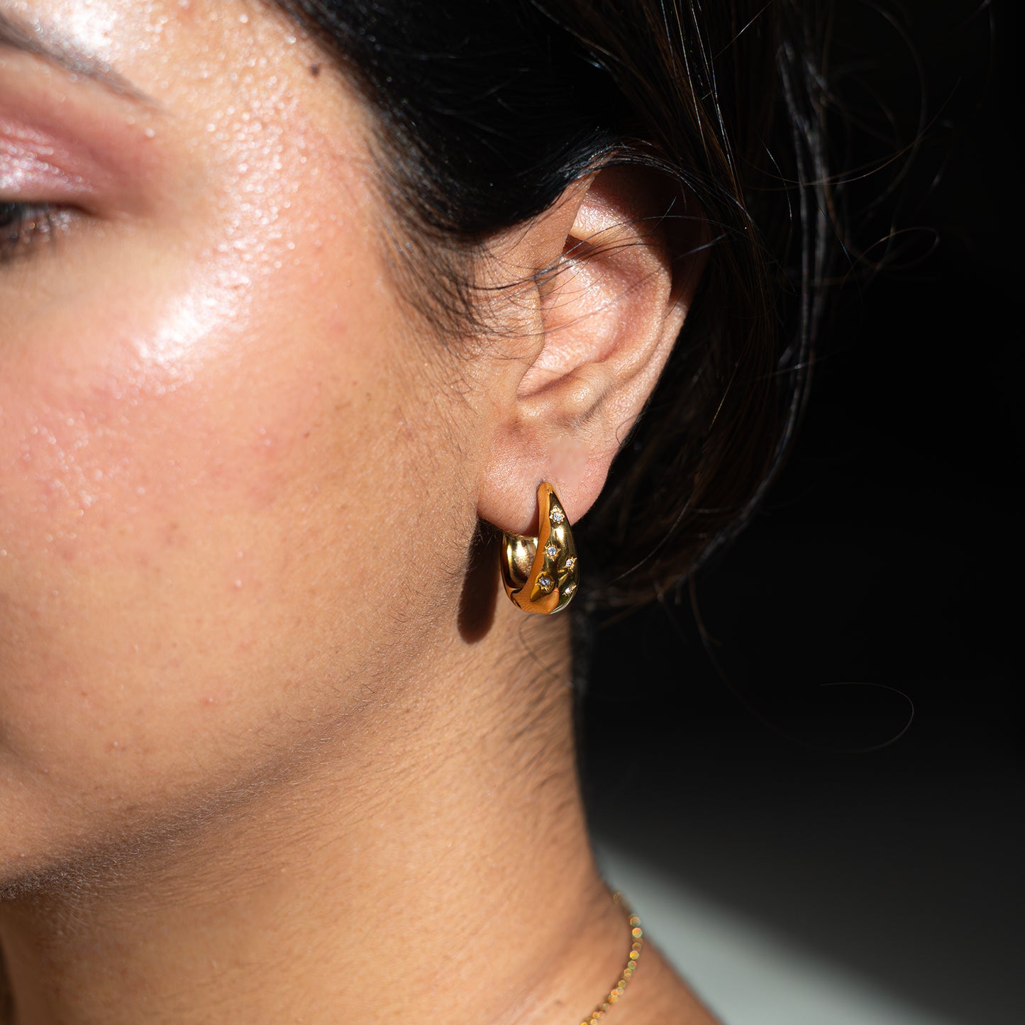 Celestial Studded Hoops