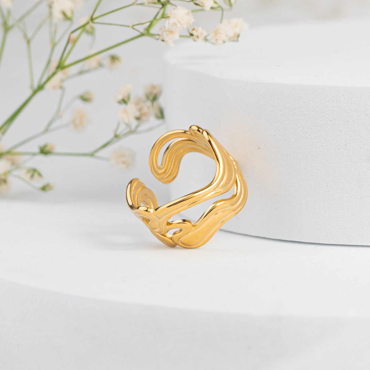 Coral Wave Ring