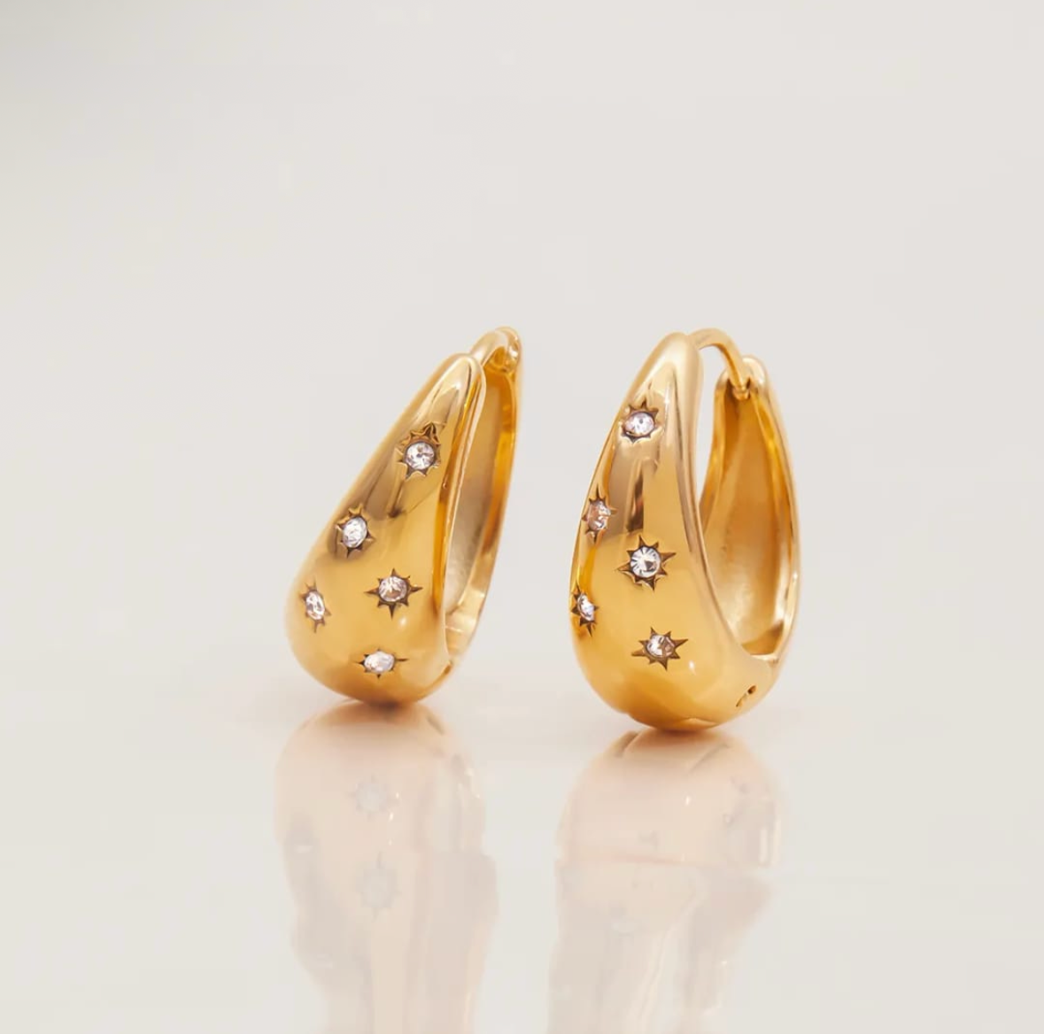 Celestial Studded Hoops