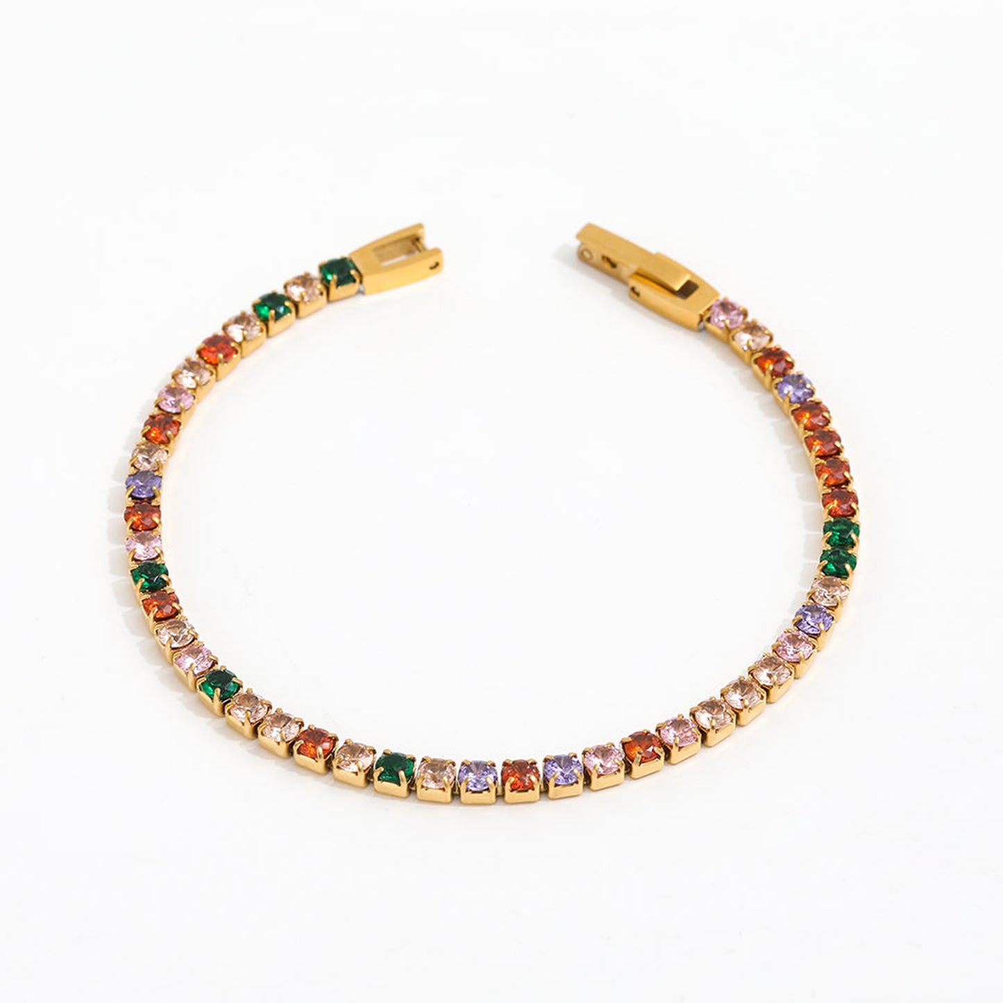 Multicolored Tennis Bracelet
