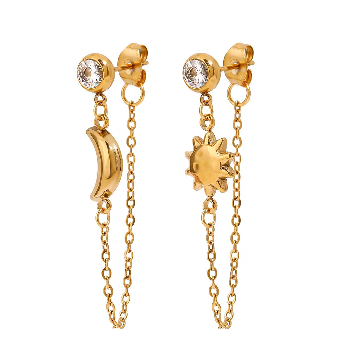 Day & Night Dangle Earrings