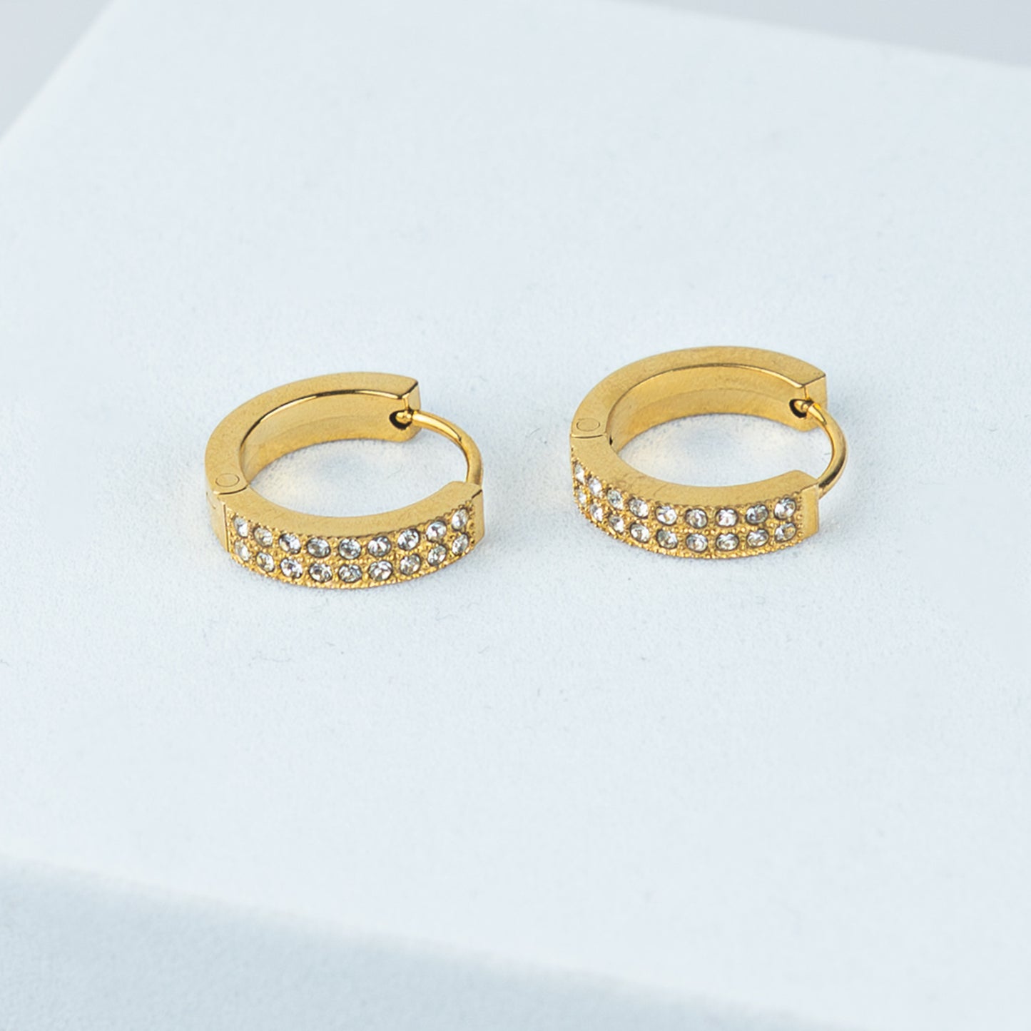 Iris Studded Hoops