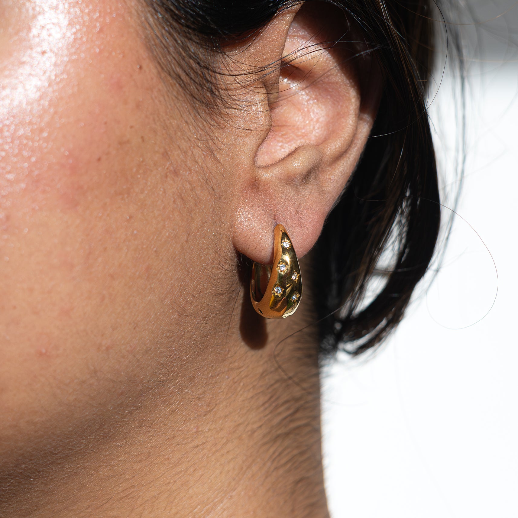Celestial Studded Hoops