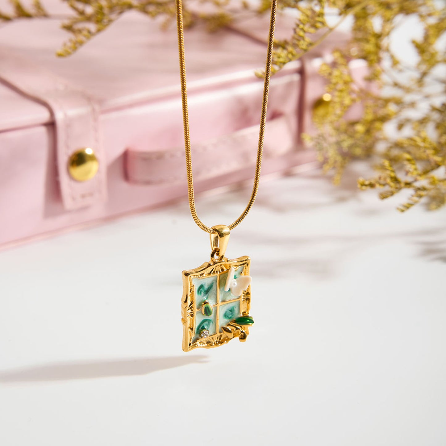 Butterfly Painting Necklace