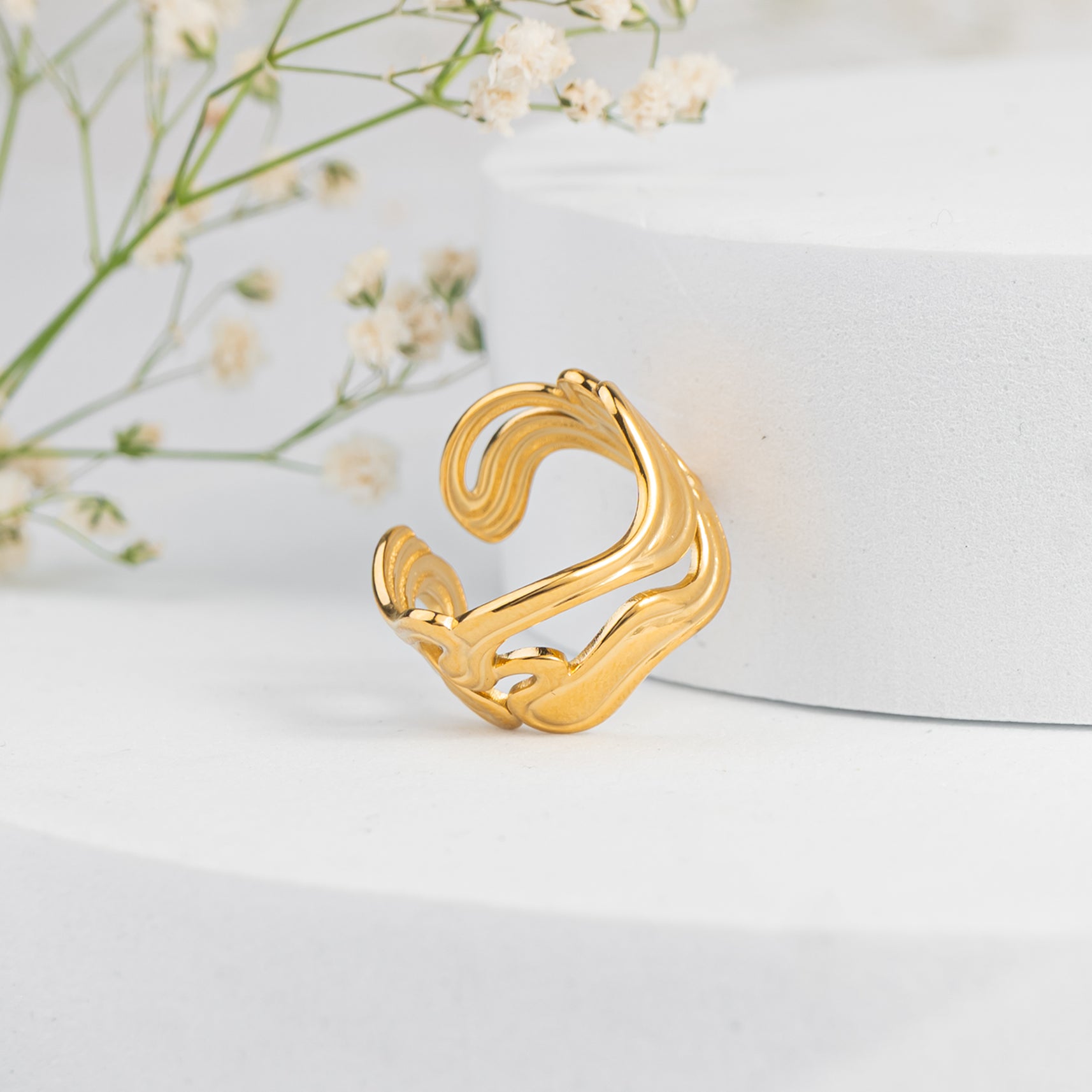 Coral Wave Ring