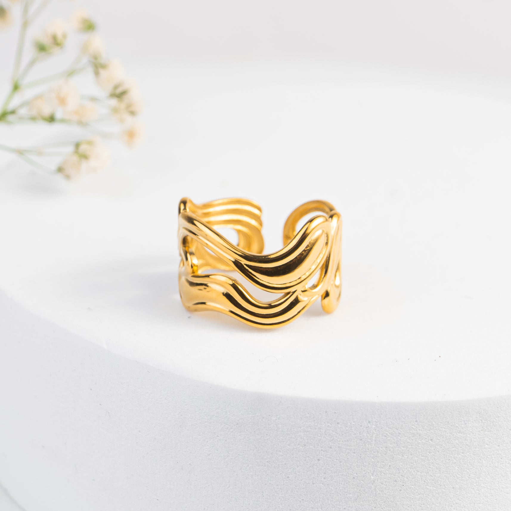 Coral Wave Ring