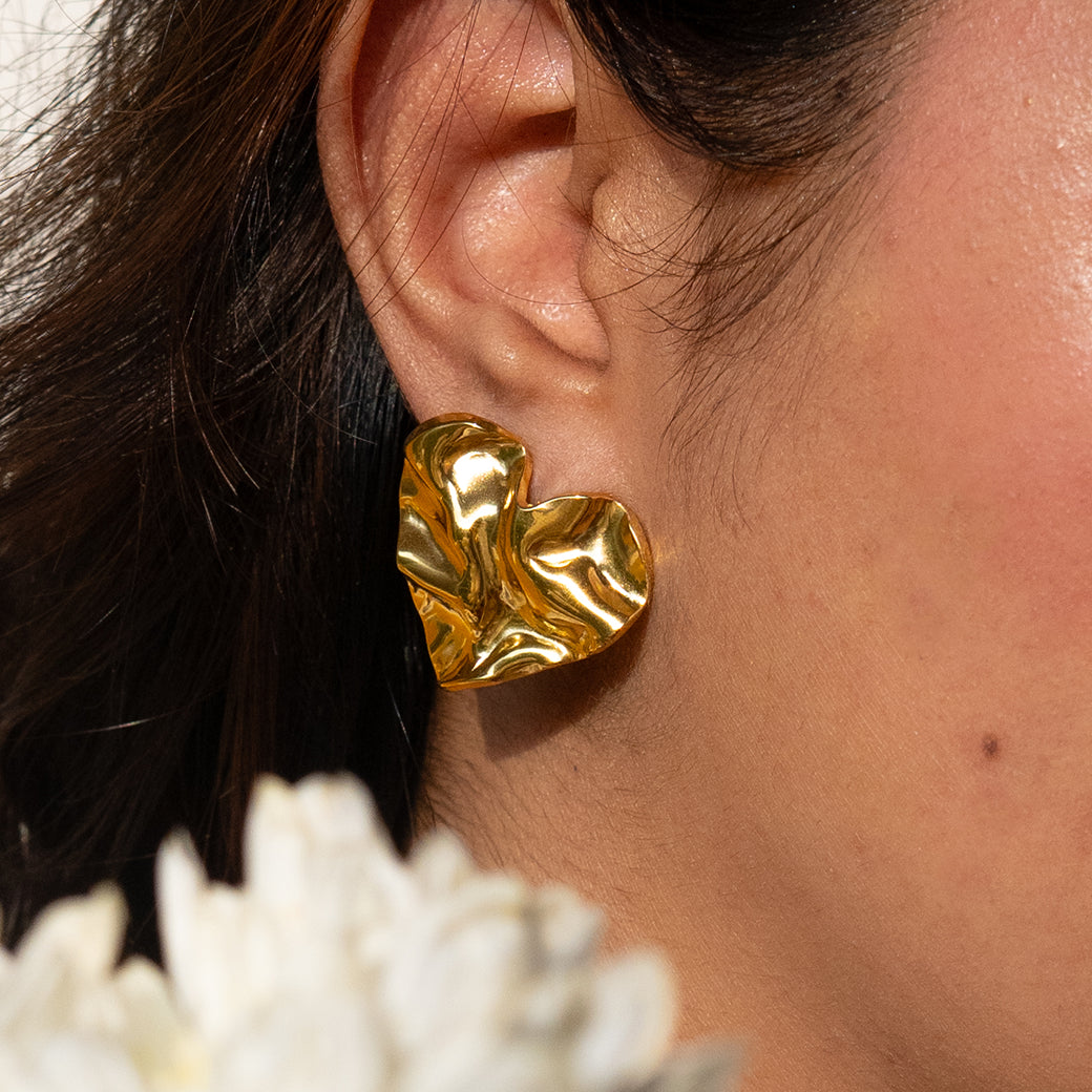 Twisted Heart Studs