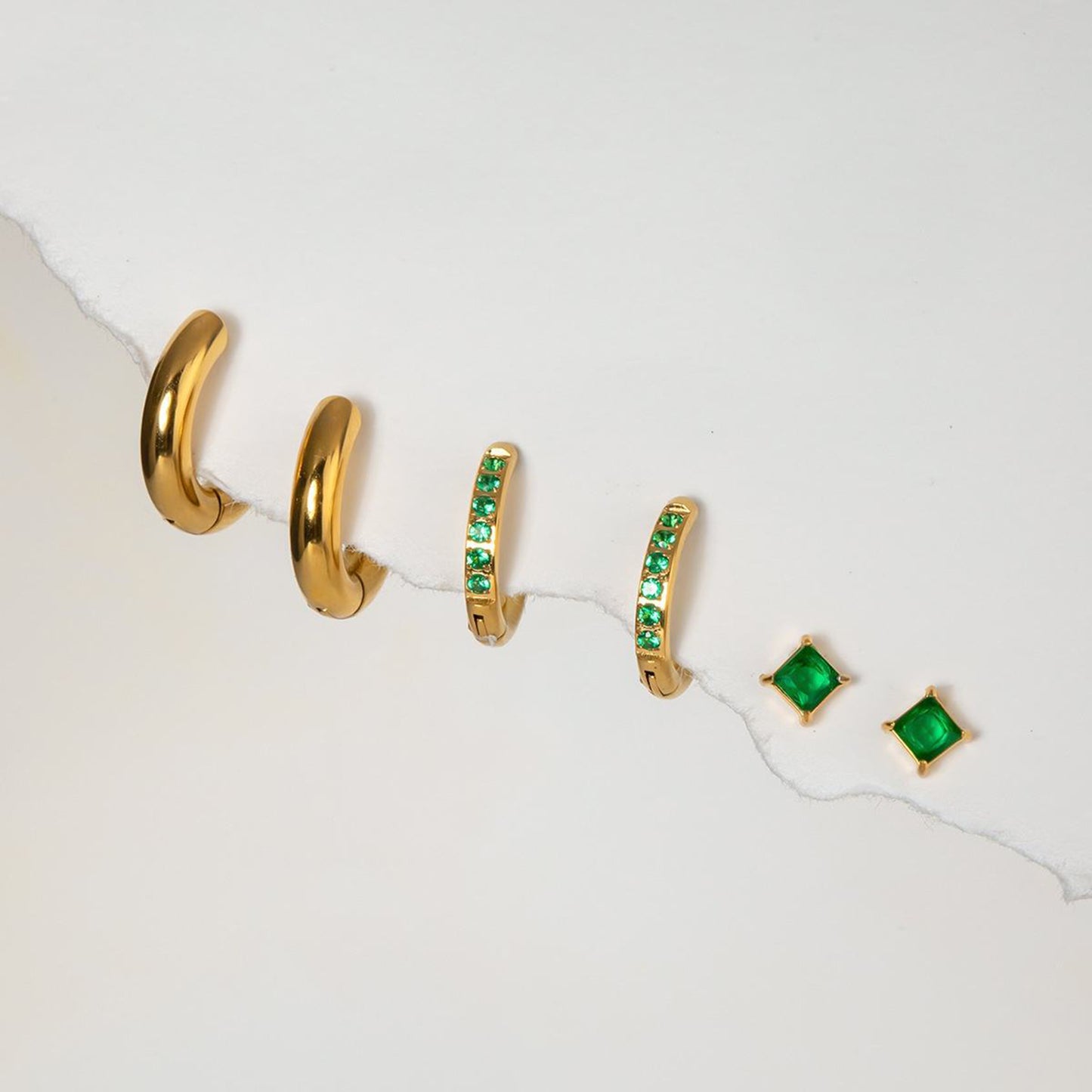 Emerald Piercing Set