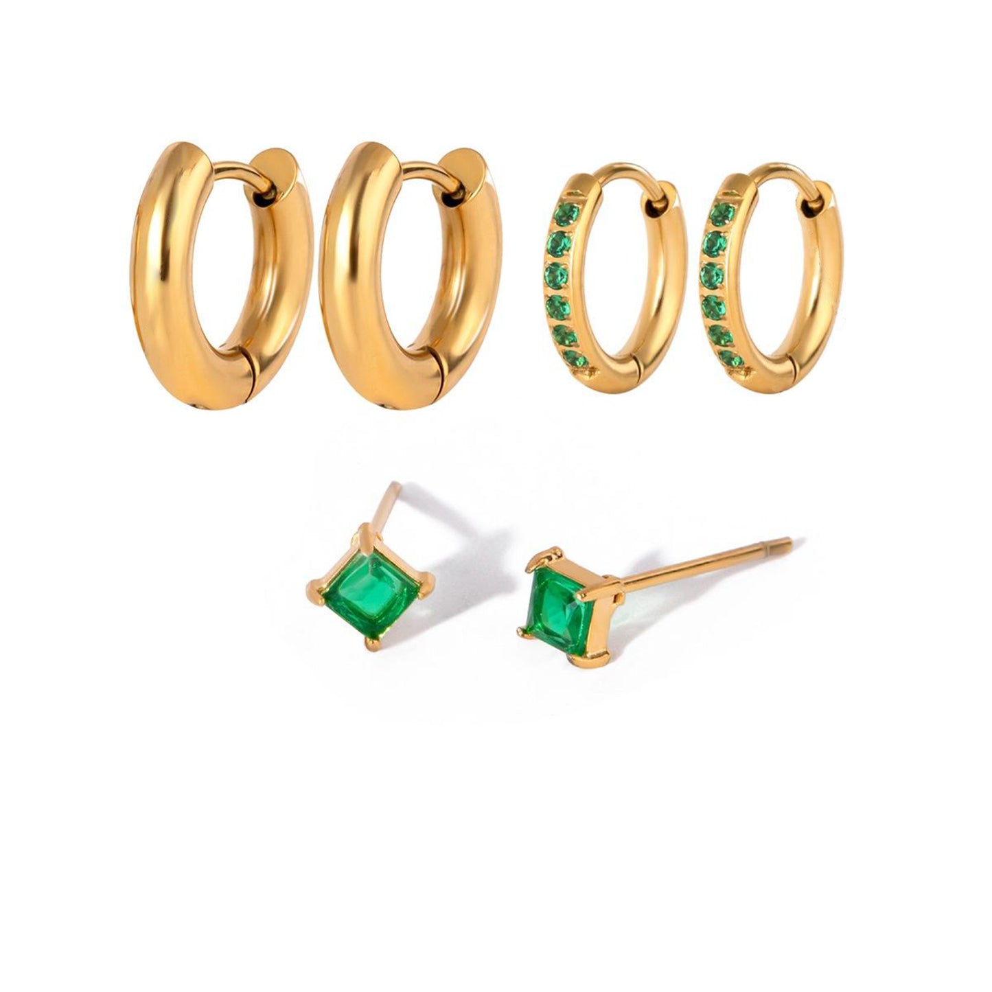 Emerald Piercing Set
