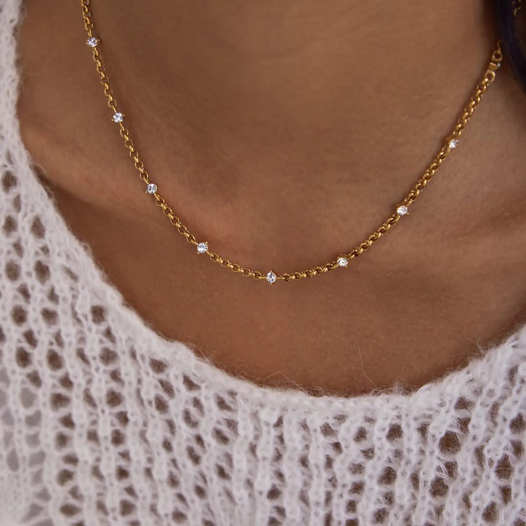 Opal Studded Necklace