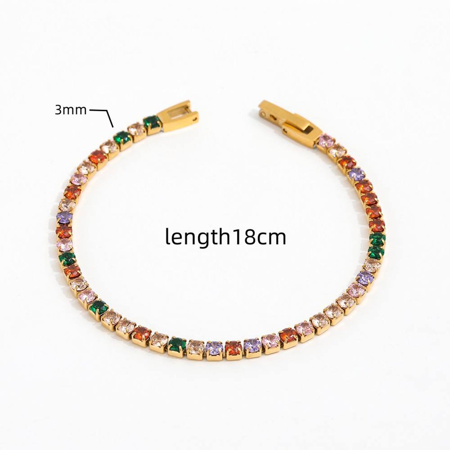 Multicolored Tennis Bracelet