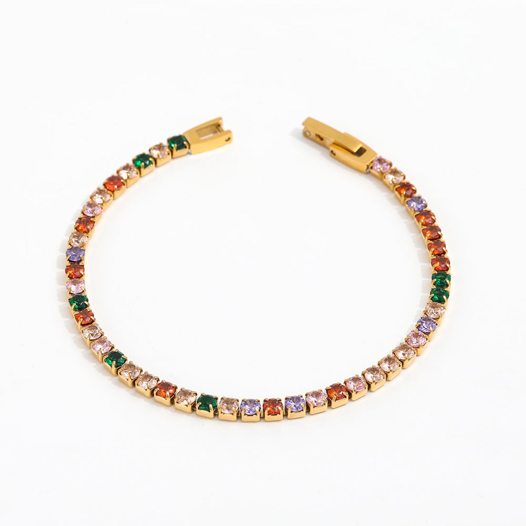 Multicolored Tennis Bracelet