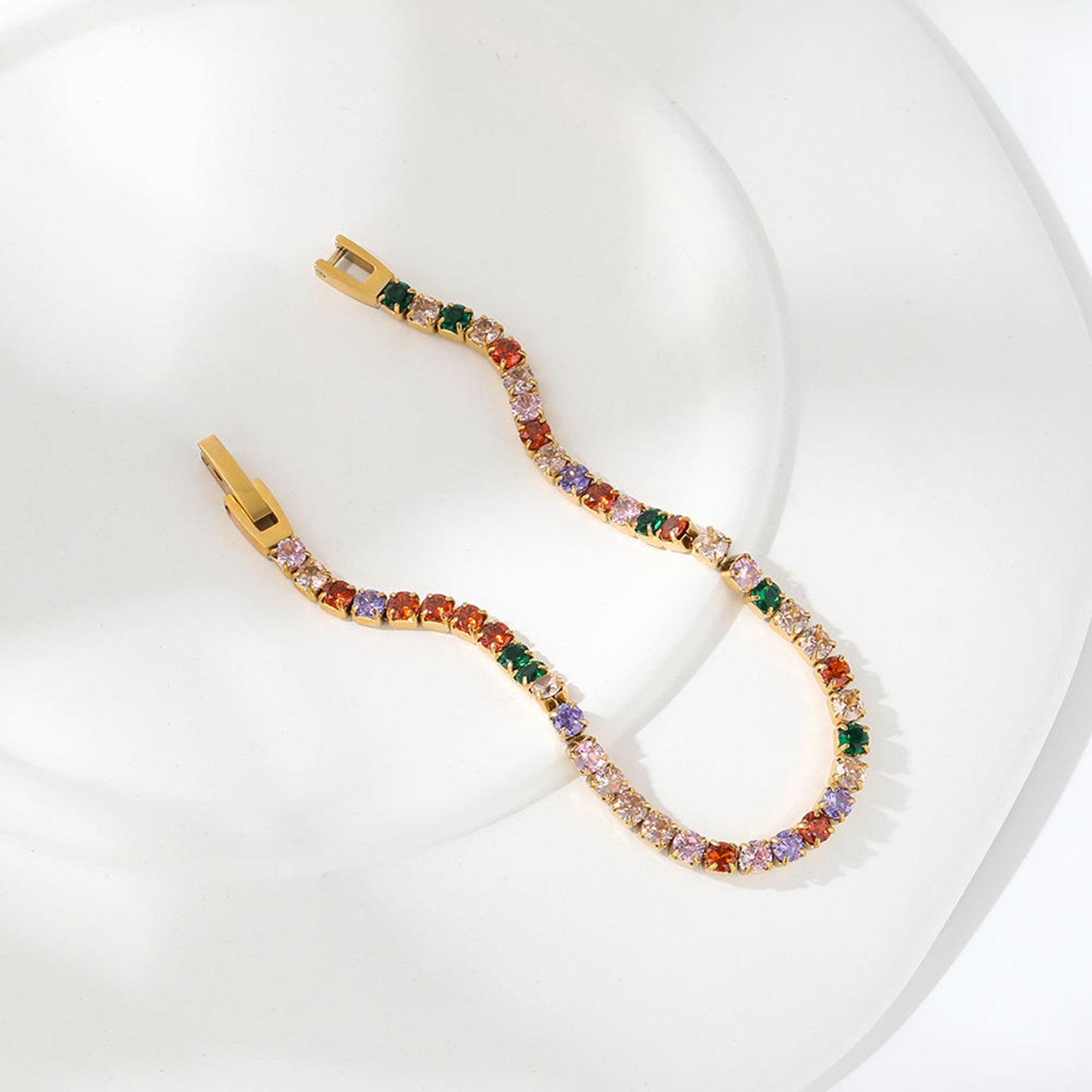 Multicolored Tennis Bracelet