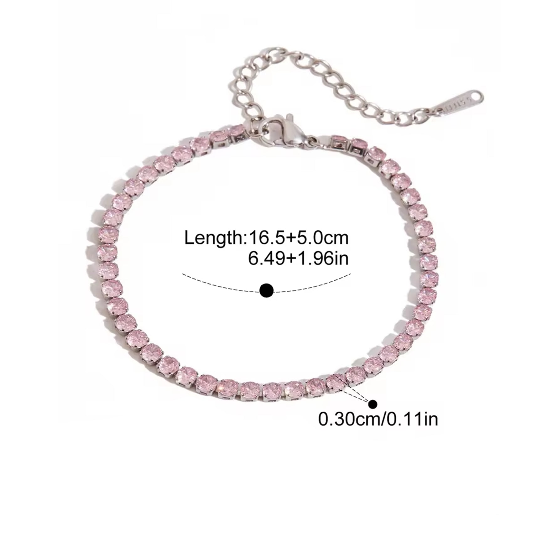 Pink Tennis Bracelet