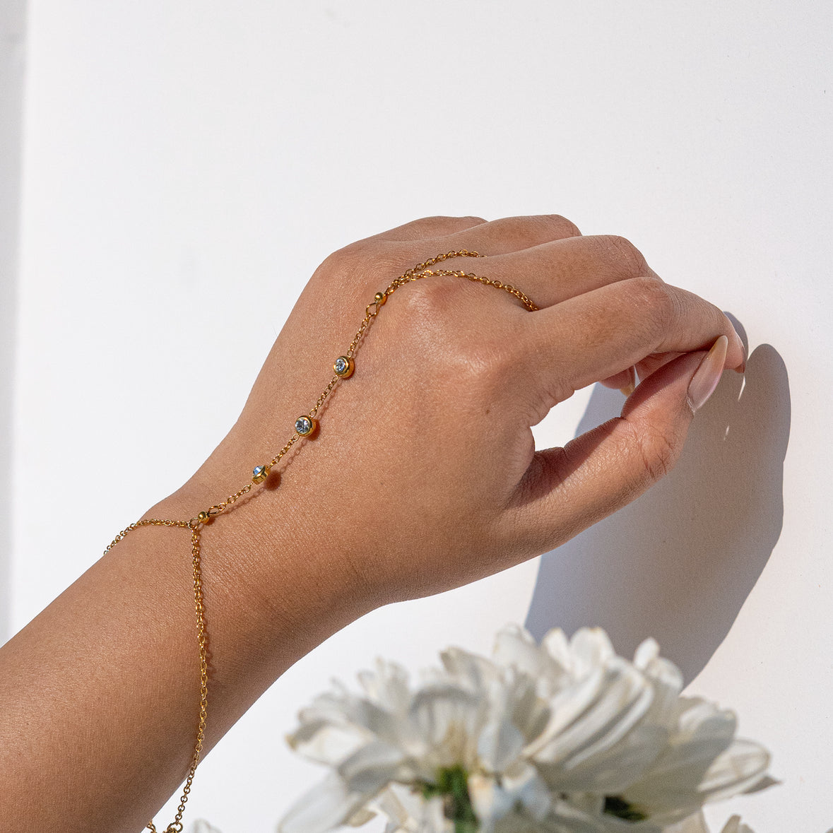 Stacy Studded Hand Chain